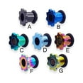 thumbnail image 1 of Pair Of Titanium Anodized Gear Tunnels,Gauge (Thickness):0 (8.0Mm),Green - C, 1 of 1