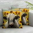 thumbnail image 3 of GOSMITH  Throw Pillow Covers Highland Cow with Sunflowers Cattle Design Square Pillowcase for Home Decor Sofa Car Bedroom Pillow case, 3 of 5