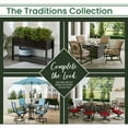 thumbnail image 6 of Hanover Traditions 5-Piece High-Dining Set in Blue with 4 Padded Counter-Height Swivel Chairs and a 30,000 BTU Fire Pit Dining Table, 6 of 9