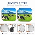 thumbnail image 4 of Lsque Grazing Cows Mountain View 2 PCS Windshield Sun Shade | CarFoldable Window Covers | Car Accessories Reflect UV for Universal Cars SUV Truck | Medium, 4 of 7