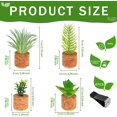 thumbnail image 2 of 4 piece succulent plant air vent clip car accessories cute plant green decoration bohemian style car accessories gift air freshener, suitable for women, girls, men, fathers mini artificial plants ind, 2 of 5