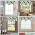 thumbnail image 6 of Tie Up Valances for Windows, Boho Spring Floral Adjustable Valance Curtains Window Treatment for Living Room, Retro Flowers Plants Patchwork Grid Green Rod Pocket Kitchen Curtains 42x18 Inch, 6 of 9