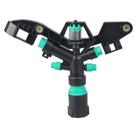 4 Nozzle Rotating Sprinkler Head Fit for Large Garden Farm Irrigation Durability Plastic Water Sprayed With 10M Coverage