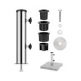 thumbnail image 1 of Langgg Base de Parasol Support Tube Remplacement Parasol Acier pour Docks Balcon Extérieur, 1 of 9