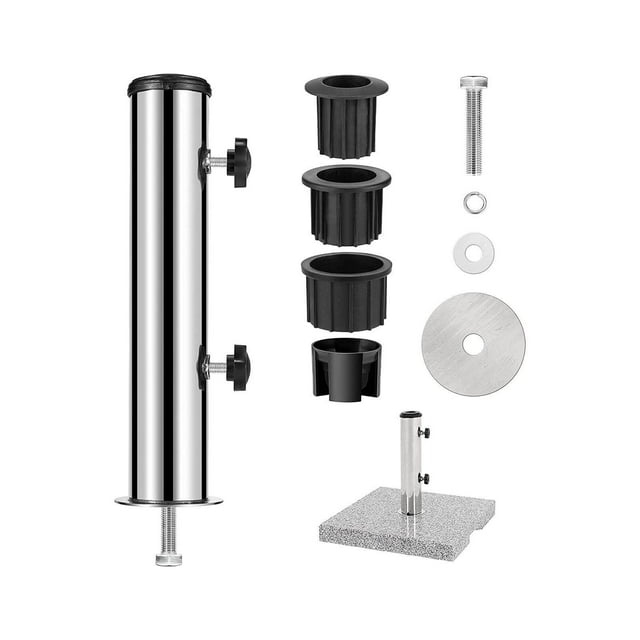 Langgg Base de Parasol Support Tube Remplacement Parasol Acier pour Docks Balcon Extérieur