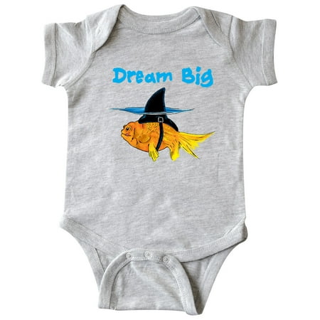 

Inktastic Dream Big Cute Goldfish with Shark Fin Gift Baby Boy or Baby Girl Bodysuit