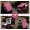 thumbnail image 4 of Caseme Wallet Case for Samsung Galaxy Z Flip7 Fe 5g Rfid Blocking Pu Leather Kickstand Card Holder Slim Shockproof Case, 4 of 5