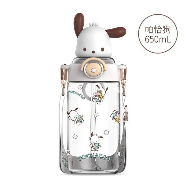 Sanrio Kulomi 2024 Nueva taza de agua para niñas, taza con tubo de succión de alto valor, tetera especial para la escuela de verano para niños