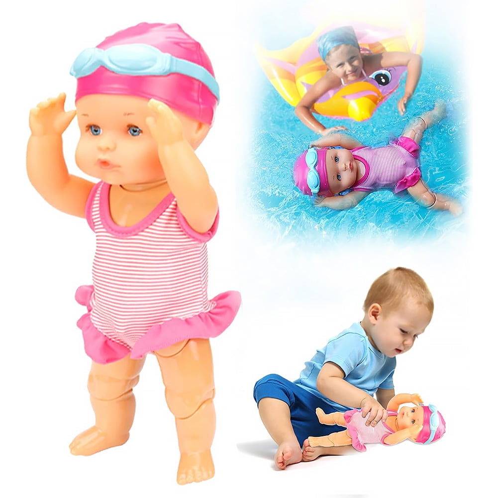 Yucurem 13" Water Fun Swimming Doll -  Waterproof Reborn Swim Doll Electric Doll Can Swim Lifelike Baby Doll, Water Fun Toy Best Birthday Christmas Gift