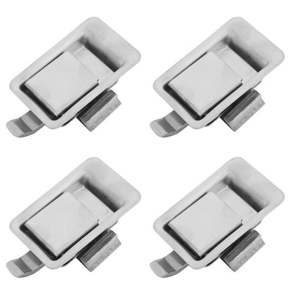4X Stainless Steel Recessed Mounted Latch Mini Flush Mount Paddle Handle Lock for RV//Trailer/Cabinet/Tool Box Etc