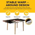 thumbnail image 4 of Black Christmas Table Cloths for 5 Foot Rectangle Tables, Snowman Xmas Tree Ball Snowflake Winter Patio Waterproof Elastic Fitted Tablecloths, Washable Rectangular Table Cover for Camping, 4 of 8