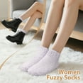 thumbnail image 4 of Smilooen 7 Pairs Fuzzy Socks for Women Winter Warm Womens Cozy Non Slip Socks with Grippers, 4 of 6