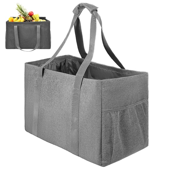 PAMINGONO Foldable Waterproof Large Tote Bag 35l Cotton Canvas Grocery Bag