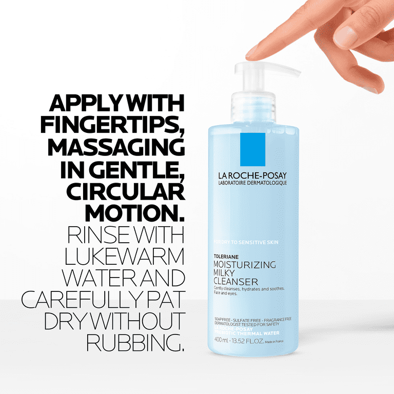 La Roche-Posay Toleriane Moisturizing Milky Facial Cleanser, 13.5