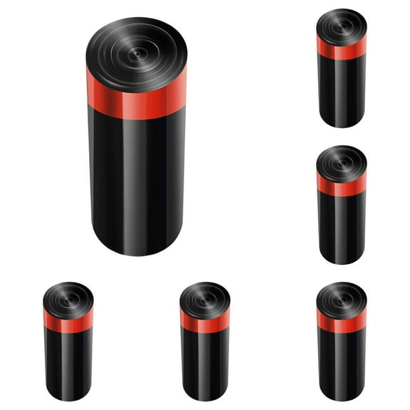 HWHCGZ Small Trash Bags 4-6 Gallon Thicken Drawstring Trash Bags Strong Kitchen Garbage Bag Wastebasket Liners Bags for Kitchen,Bathroom,Office,Home Trash Can 6 Rolls Totally 90PCS (Black*6)