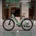 thumbnail image 5 of 26" Commuter Electric Bike for Adults, 28 MPH Adult Electric Bicycles with New Shock Absorption, 1000W Motor, 48V 13Ah, Unisex, UL 2849 Certified, Green, 5 of 10