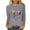 Gray, variant on Cadancy Mardi Gras Shirt for Women 3/4 Sleeve Bownot Graphic Crewneck Pullover Tops Loose Fit Holiday Casual Carnival Party Tunic Blouse Trendy Outfits