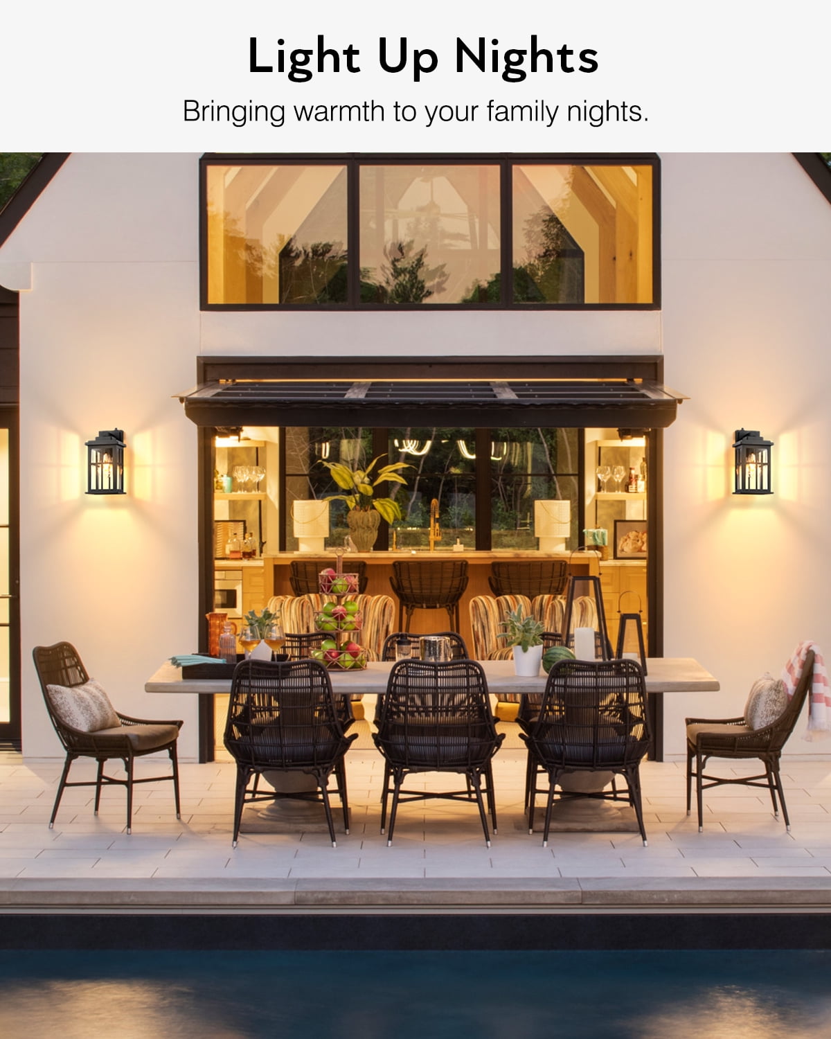Outdoor Wall Lights Dusk to Dawn, Black Outdoor Lights for House, Waterproof Exterior Lighting Fixtures, Outdoor Light Fixture with Tempered Glass for House, Porch, Garage, Doorway