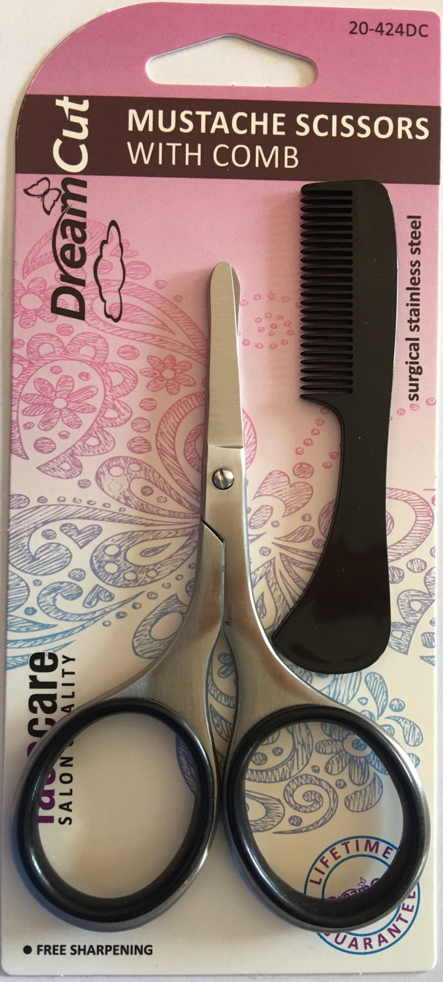DreamCut Mustache Scissors with Comb