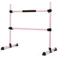 thumbnail image 1 of Gymax Barre de Ballet Autoportante Réglable Double Étirement Barre de Danse Rose, 1 of 10