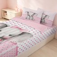 thumbnail image 3 of Erosebridal Kawaii Elephant Zipper Twin Comforter Sets with Fitted Sheet and 2 Pillowcases for Girls, Cartoon Animal Zipper Bedding Set, Pink Reversible, 3 of 7