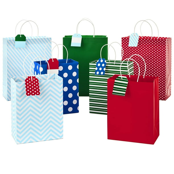 Bolsas de regalo Hallmark, surtidas, 3 grandes, 33 cm, 4 medianas, 24 cm