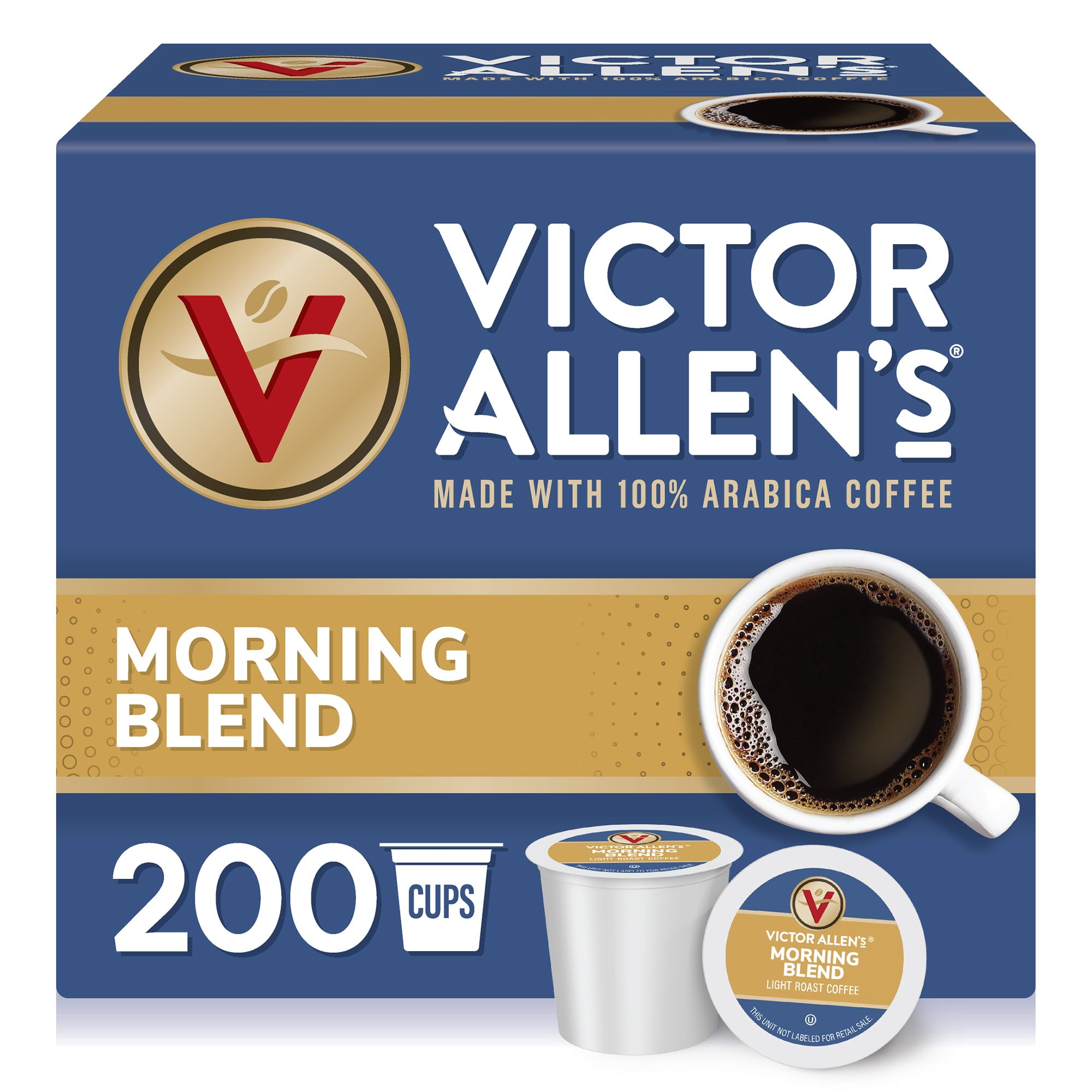 Victor Allen's Coffee Morning Blend Single Serve K-Cup Coffee Pods, Light Roast, 12 Count