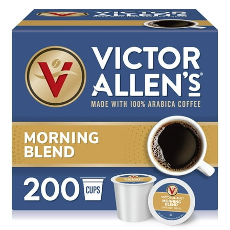 Victor Allen's Coffee Morning Blend, Light Roast, 200 Count, Single Serve Coffee Pods for Keurig K-Cup Brewers