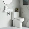 thumbnail image 3 of DeerValley DV-1V081L White Ceramic Handmade Rectangular Wall Mount Bathroom Sink, 3 of 12