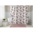 thumbnail image 3 of Serafina Home Boho Elephant Shower Curtain: Fun and Elegant Red Coral Blush Grey Green White Design with Pom Pom Side Fringe, 3 of 8