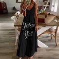 thumbnail image 4 of Shalom Yall Jew Humour Idée Cadeau Robe Sans Manches Yall Robe Longue d'Été pour Femmes Robe d'Été Femmes 2024, 4 of 5