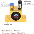 thumbnail image 3 of TOPCHANCES Pneumatic Turbine Vibrators, Low Noise Industrial Turbine Vibrator with Silencer and Connector, G-8, 3 of 8