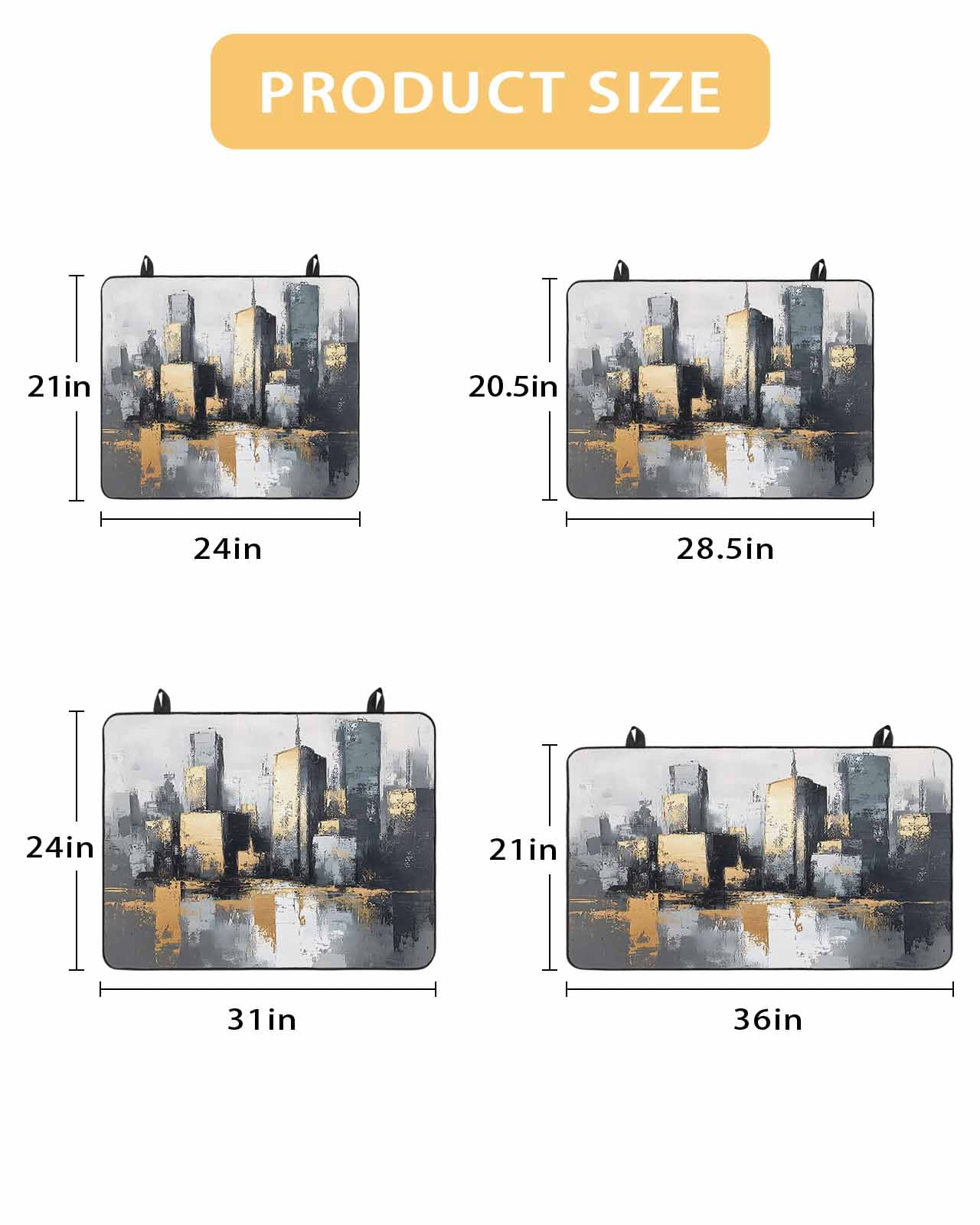 nqOlkjepod Large Induction Cooktop Protector Mat 24"x21", Vintage Building Stove Top Covers for Electric Stove, Modern Abstract Ombre City Oil Painting Stove Burner Cover Mats, Glass Top Stove Cover