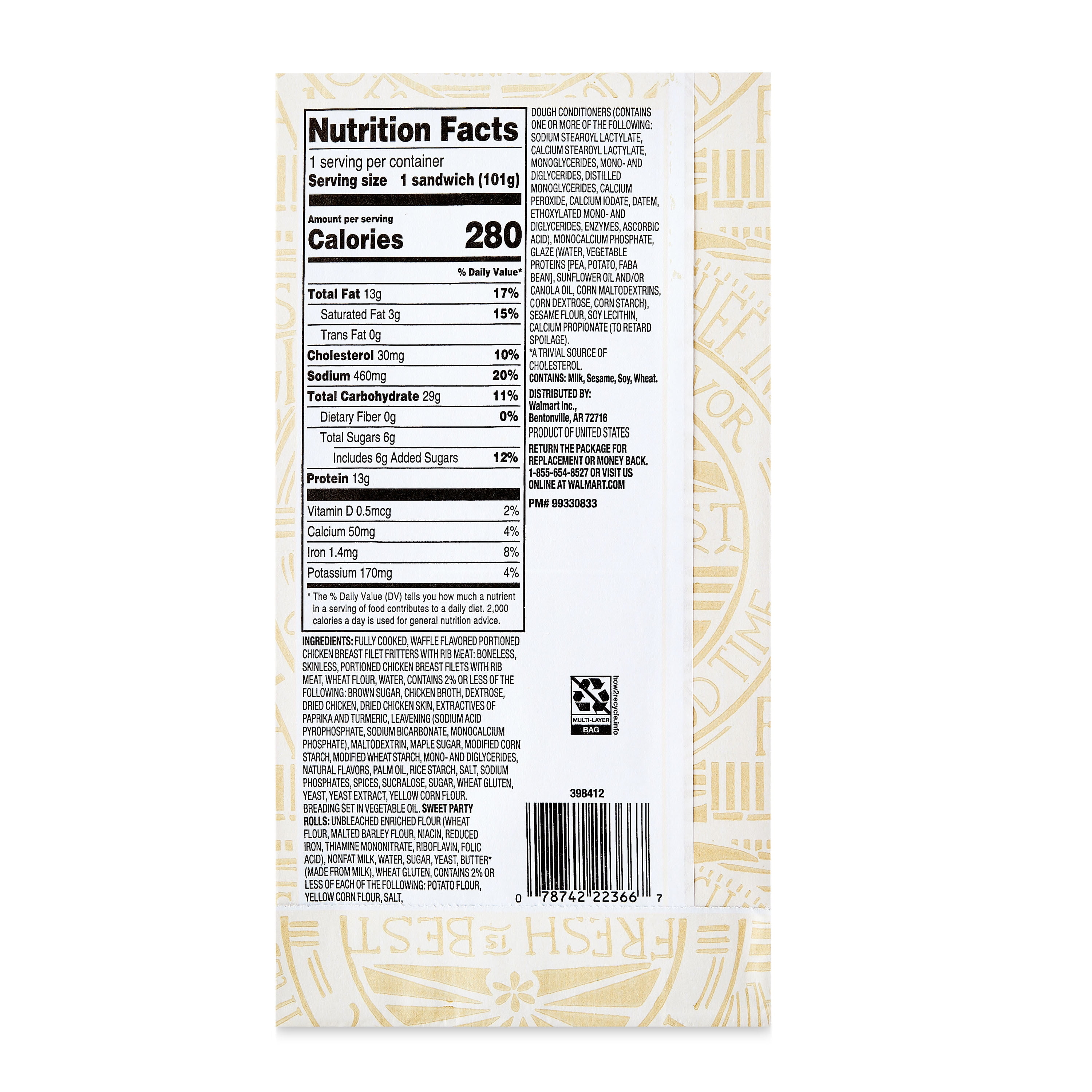 Freshness Guaranteed Hot and Ready-to-Eat Sweet and Crispy Chicken Slider, 3.59 oz