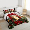 thumbnail image 3 of Homewish Cartoon Bow Tie Bedding Comforter Set,Rustic Christmas Flower Twin Comforter Sets,Red Berry Bowknot Bedding Set For Kids,Super Cozy Room Decor Reversible,2 Pieces, 3 of 8