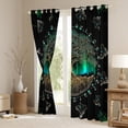 thumbnail image 3 of Homewish Hippie Life Tree Black Out Curtains, Vintage Mystic Western Plant Curtains Pack of 2 (42x63 Each), Boho Mandala Damask Bedroom Curtains, Curtains and Drapes Room Decor, 3 of 5