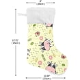 thumbnail image 2 of Coolnut Cow Print Christmas Stocking Personalized Large Candy Stocking, Xmas Stockings Decoration Hanging Gift for Family Holiday Party Ornaments Decor Fireplace, 2 of 7