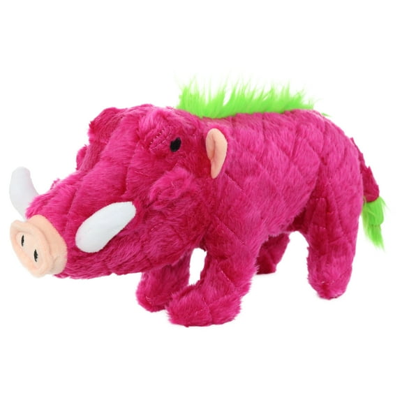 Mighty Safari Warthog Pink Durable Plush Squeaky Dog Toy