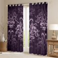 thumbnail image 2 of jejeloiu Spooky Halloween Spider Blackout Curtains Set of 2 (52x84 Each),Vintage Bohemian Flowers Window Curtains,Red Damask Floral Curtains and Drapes For Adults,Ultra Soft Home Decor, 2 of 6