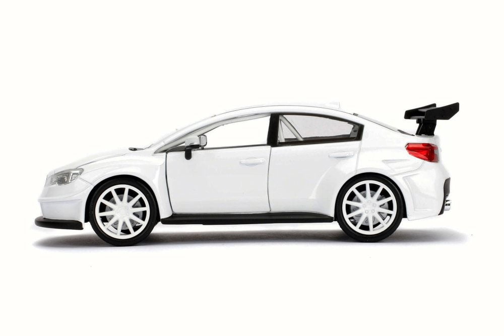 Mr. Little Nobody's Subaru WRX STI Fast & Furious F8 Fate of Furious, Glossy White - Jada 98296 - 1/24 Scale Diecast Model Toy Car