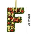 thumbnail image 2 of Adornos navideños personalizados para el árbol | Colgantes con monograma de 26 letras y diseño de gorro de Papá Noel, 2 of 5