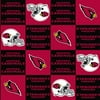 NFL St. Louis Cardinals 58" 100% Polyester Fleece Sports Logo Fabric By the Yard, Red and Black