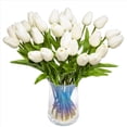thumbnail image 3 of 60 Piezas de Flores de Tulipanes Artificiales Tulipanes de Tacto Real Ramo de Tulipanes de PU de Holanda Falsa Flor de LáTex TulipáN (), 3 of 5