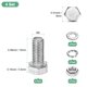 thumbnail image 3 of Uxcell 4-Pack Tornillo de Cabeza Hexagonal con Tuercas, Arandelas Planas y de Bloqueo M5x10mm, 3 of 6