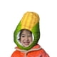 thumbnail image 1 of Gorro con forma de cabeza de maíz para niños, divertido sombrero inspirado en vegetales, 1 of 3