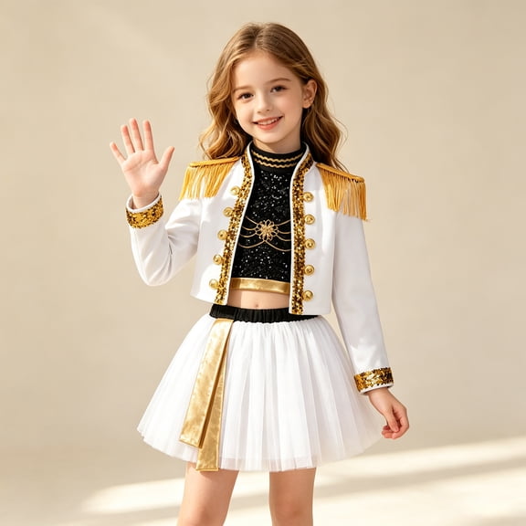 Halloween Cosplay Costume, Teens Pop Singer Costumes, Performance Dress-Up Outfit, Pop Star Stage Outfit for Dance, Party & Cosplay, for Stage Shows & Birthday Parties