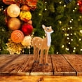 thumbnail image 5 of KAKOWELY Elk Ornament 1Pcs Brown Plastic and Faux Fur for Families and Friends at Christmas Decorations, 5 of 8