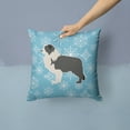 thumbnail image 2 of Winter Snowflake Dog Profile Art Fabric Decorative Pillow, 2 of 4