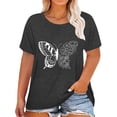thumbnail image 3 of Womens Plus Size Tops Round Neck Graphic Tshirts Casual Loose Fit Cute Tee, 3 of 5