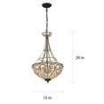 thumbnail image 3 of Warehouse of Tiffany Gaspard Gold 4-Light Pendant with Crystal Shade, 3 of 3